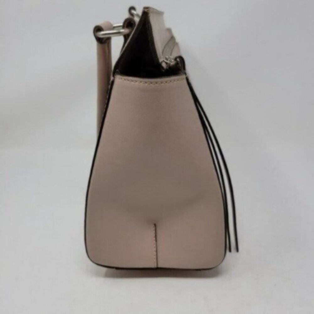 Alberta Di Canio | Italian Leather Full Zip Satchel Handbag Light Pink blush - Picture 10 of 10